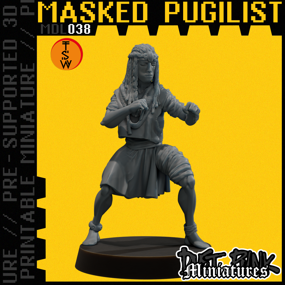 MDL038 MASKED PUGILIST [PRE-SUPPORTED]